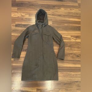 Columbia Women"s Titanium Ski Parka Jacket Omni-Tech W/ Hood Brown Sz XS